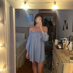 Off the shoulder striped dress small